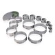 Plain Tin Pastry Cutters 14 Pcs PIAZZA