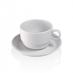 Tea Cup and Saucer - Stackable 220 cc.
