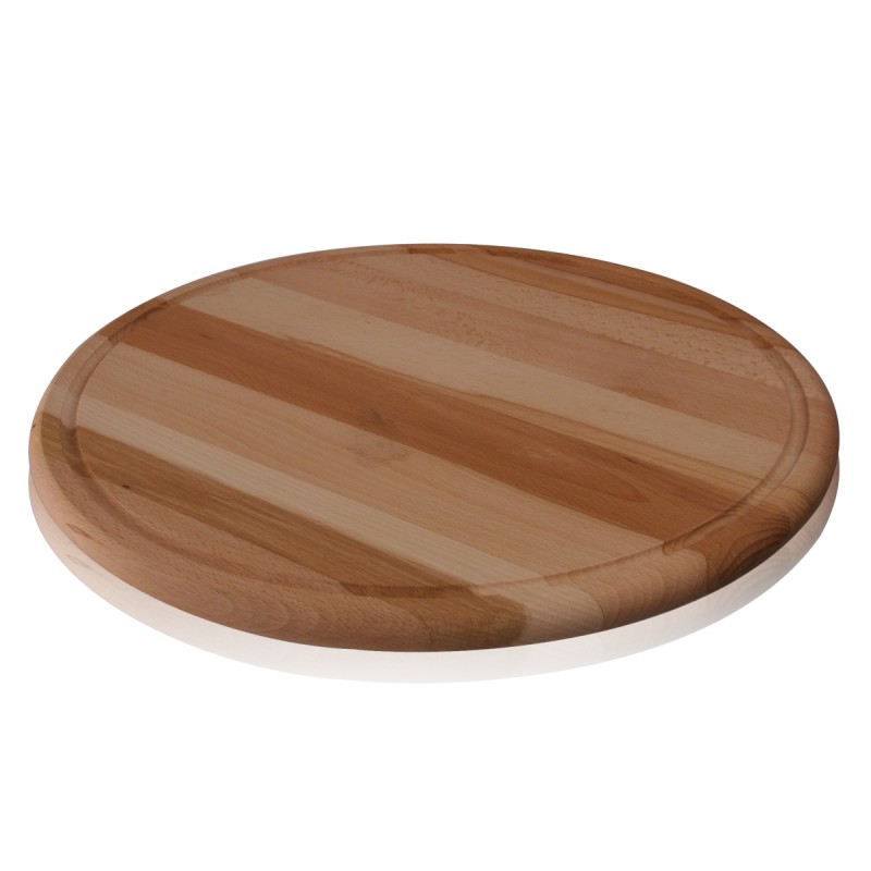 Pikkii Tagliere in legno | Tagliere rotondo a forma di disco in vinile | Taglieri per cucine e vassoi per servire alimenti | Tagliere unico per salumi e torte | Tagliere in