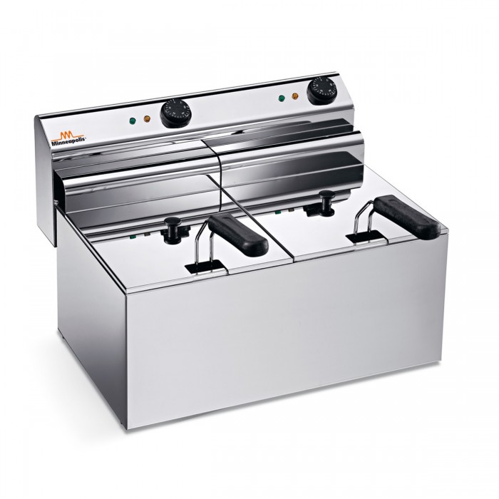 Electric Fryer - Counter top  GN 8+8 Lt. 220V