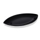 Piatto Ovale Luna Nero 35x20 cm