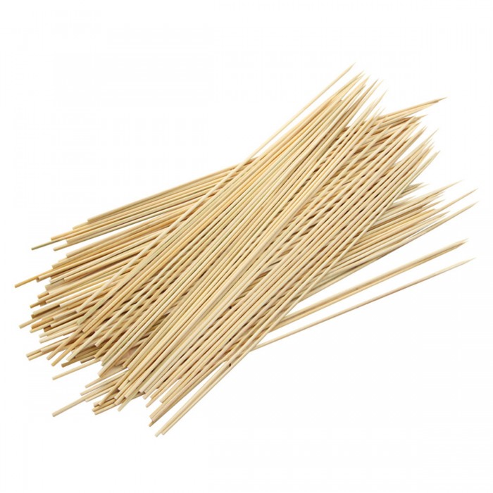 1000 Pz Spiedino Lungo 1 Punta Legno Bambù 200 mm Food