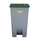 BIDONE  120 LT  VERDE  C/PEDALE 