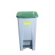 BIDONE  60 LT  VERDE  C/PEDALE 