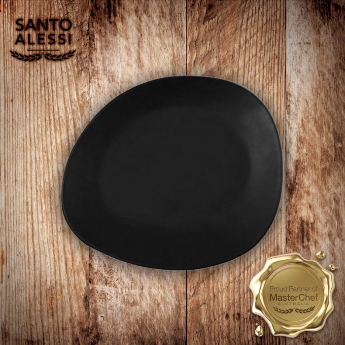 ENTREE PLATE BLACK  S.ALESSI