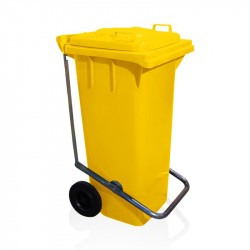 Bidone Max 120lt c/p c/c GIALLO