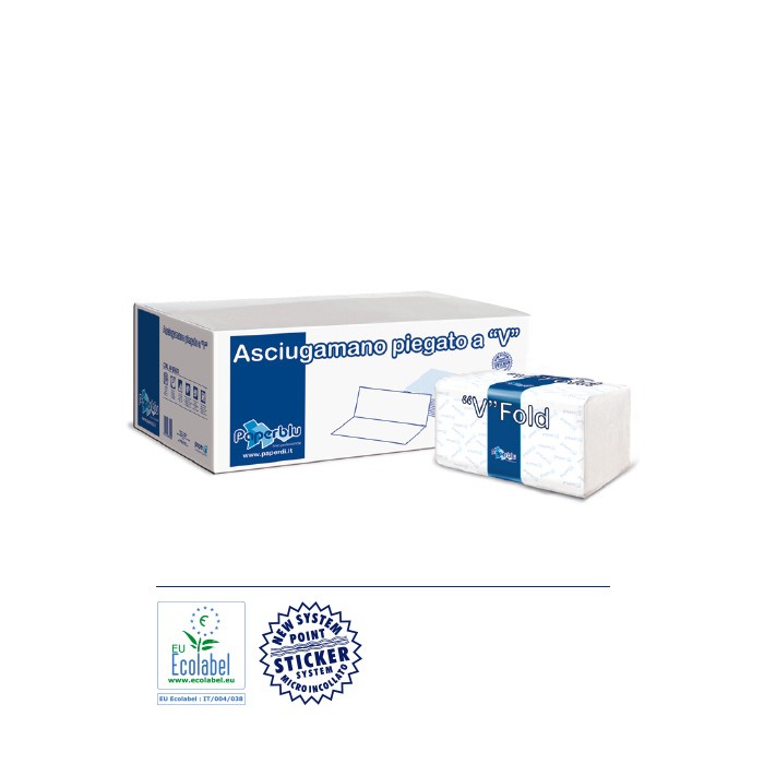 Asciugamano a "V"  Bianco 3150 pezzi