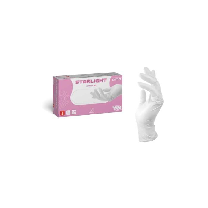 Guanto Bianco Latex S/P 8-8.5 -L- 100 Pezzi